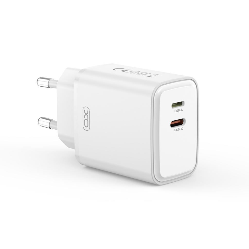 XO L145 ΦΟΡΤΙΣΤΗΣ ΓΡΗΓΟΡΗΣ ΦΟΡΤΙΣΗΣ, PD 20W USB-C, 2 ΘΥΡΕΣ, ΛΕΥΚΟΣ