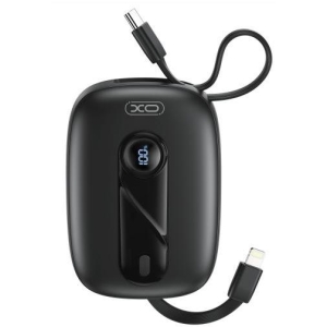 XO PR246 POWERBANK PD 20W + 22.5W(IP) ΜΕ ΕΝΣΩΜΑΤΩΜΕΝΟ ΚΑΛΩΔΙΟ TYPE-C ΚΑΙ LIGHTNING , ΟΘΟΝΗ, 10000mAh , ΜΑΥΡΟ