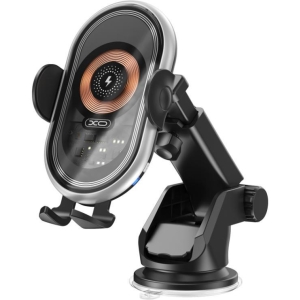 XO WX038 ΔΙΑΦΑΝΟΣ ΑΣΥΡΜΑΤΟΣ ΦΟΡΤΙΣΤΗΣ ΒΑΣΗ ΤΑΜΠΛΟ ΑΥΤΟΚΙΝΗΤΟΥ, ΜΑΥΡΟΣ