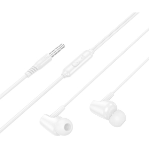 HOCO M112 ΑΚΟΥΣΤΙΚΑ HANDSFREE STORY 3,5mm, ΛΕΥΚΟ