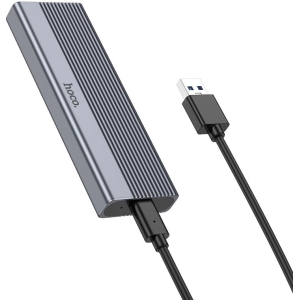 HOCO HB47 M.2 SATA SSD ΘΗΚΗ ΓΙΑ ΣΚΛΗΡΟ ΔΙΣΚΟ, USB3.1, ΓΚΡΙ