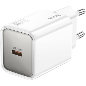 HOCO N47 GLORIOUS 1 ΘΥΡΑ PD30W ΦΟΡΤΙΣΤΗΣ, ΛΕΥΚΟ