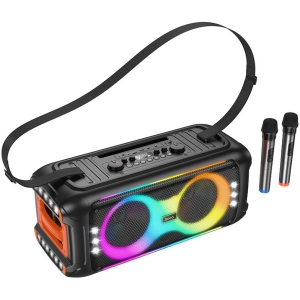 HOCO HA9 KAYMAN ΜΕ ΔΥΟ ΜΙΚΡΟΦΩΝΑ OUTDOOR BLUETOOTH SPEAKER, ΜΑΥΡΟ