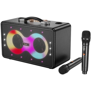 HOCO HA8 AVE ΑΣΥΡΜΑΤΟ ΜΕ ΔΙΠΛΟ ΜΙΚΡΟΦΩΝΟ BLUETOOYH SPEAKER, MAYΡΟ