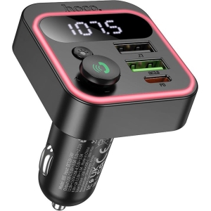 HOCO E85 TIGER BLUETOOTH CARKIT ΜΕ FM TRANSMITTER, ΜΑΥΡΟ