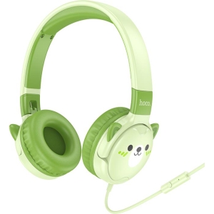 HOCO W61 VOICE WIRED HEADPHONES, EMERALD GREEN