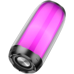 HOCO HC8 PULSATING COLORFUL LUMINOUS WIRELESS SPEAKER, ΜΑΥΡΟΣ