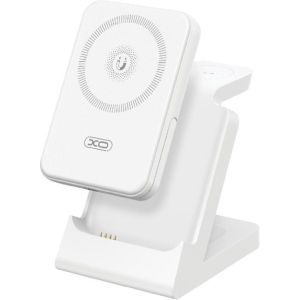 XO CX033 WIRELESS DOCKING STATION, ΑΠΟΣΠΩΜΕΝΟ POWERBANK, 5000MAH, 20W, 3 ΣΕ 1,  ΛΕΥΚΟ