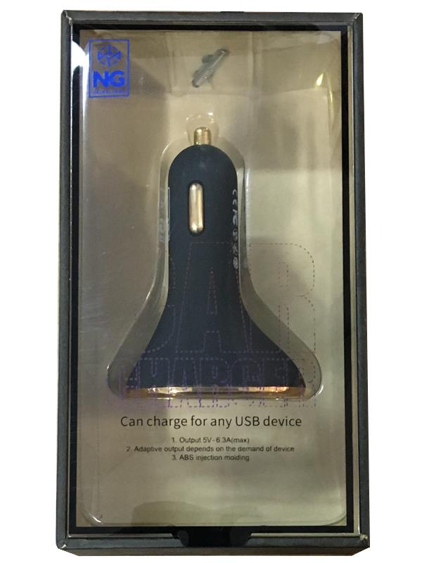 NG ΦΟΡΤΙΣΤΗΣ ΑΥΤΟΚΙΝΗΤΟΥ 3USB 5V 6.3A ΜΑΥΡΟ