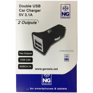 NG ΦΟΡΤΙΣΤΗΣ ΑΥΤΟΚΙΝΗΤΟΥ 2USB 5V 3.1A ΜΑΥΡΟ
