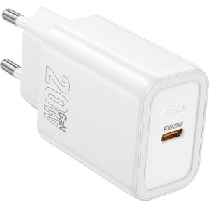 HOCO N60 GENTLE ΦΟΡΤΙΣΤΗΣ PD20W, 1 ΘΥΡΑ, ΛΕΥΚΟ