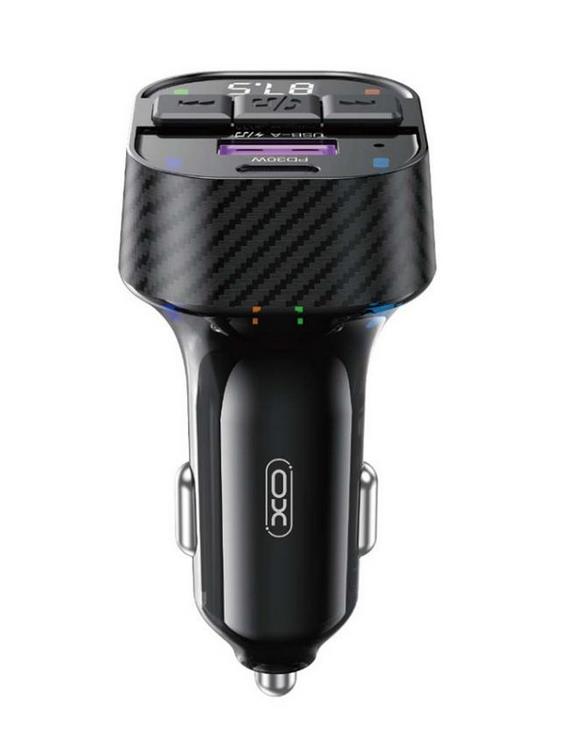 XO BCC17 FM TRANSMITER ΚΑΙ ΦΟΡΤΙΣΤΗΣ ΑΥΤΟΚΙΝΗΤΟΥ, PD30W, 2 ΘΥΡΕΣ, ΜΑΥΡΟΣ - Image 3