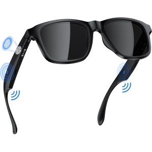 XO E9 SMART AUDIO GLASSES UV PROTECTION SUNGLASSES, ΜΑΥΡΟ
