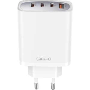 XO CE23 ΦΟΡΤΙΣΤΗΣ 65W GAN NITRIDE, 3 ΘΥΡΕΣ TYPE-C, 1 ΘΥΡΑ USB, ΛΕΥΚΟΣ