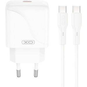 XO L141 ΦΟΡΤΙΣΤΗΣ 20W, 1 ΘΥΡΑ TYPE-C ΜΕ ΚΑΛΩΔΙΟ PD ΣΕ TYPE-C, ΛΕΥΚΟΣ