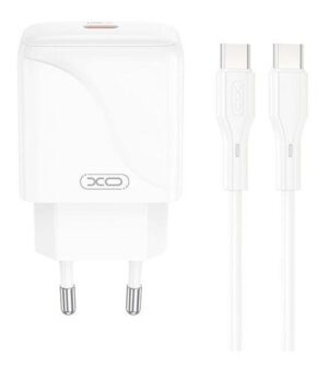 XO L141 ΦΟΡΤΙΣΤΗΣ 20W, 1 ΘΥΡΑ TYPE-C ΜΕ ΚΑΛΩΔΙΟ PD ΣΕ TYPE-C, ΛΕΥΚΟΣ