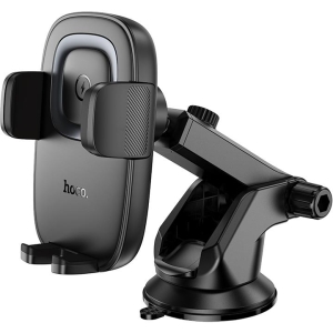 HOCO HW32 CROWN ΒΑΣΗ ΑΥΤΟΚΙΝΗΤΟΥ ΜΕ ΑΣΥΡΜΑΤΗ ΦΟΡΤΙΣΗ, ΜΑΥΡΟ-ΓΚΡΙ