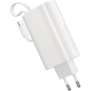 HOCO J148 HANDY PD20W POWER BANK ΤΟΙΧΟΥ, ΜΕ ΚΑΛΩΔΙΟ TYPE-C, 5.000MAH, ΛΕΥΚΟ