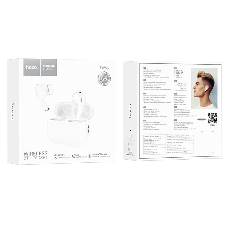 HOCO EW56 GENEROSO TRUE ΑΚΟΥΣΤΙΚΑ BLUETOOTH, ΛΕΥΚΑ - Image 2