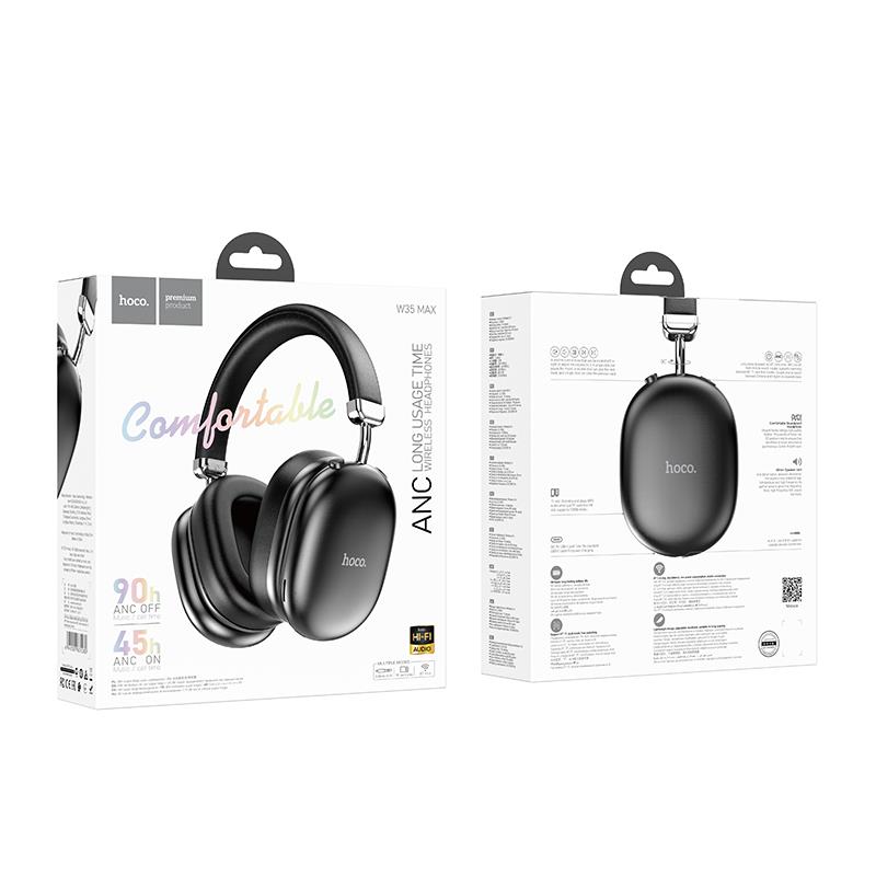 HOCO W35 MAX AUSPICIOUS BLUETOOTH HEADPHONE ΜΕ ANC, ΜΑΥΡΟ - Image 3