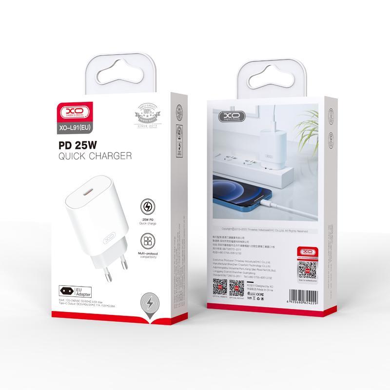 XO L91 ΦΟΡΤΙΣΤΗΣ 25W TYPE-C, 1 ΘΥΡΑ, ΛΕΥΚΟΣ - Image 4