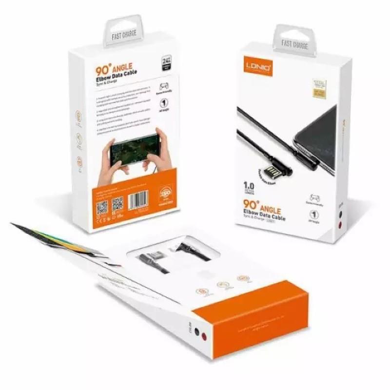 LDNIO ΚΑΛΩΔΙΟ ΦΟΡΤΙΣΗΣ LC421 ΓΩΝΙΑΚΟ ΒΙΣΜΑ MICRO USB, ΚΟΚΚΙΝΟ - Image 2