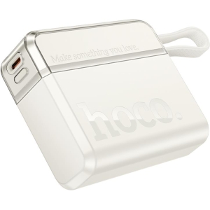 HOCO Q38 EXCELLENT POWERBANK, ΜΕ ΚΑΛΩΔΙΟ TYPE-C, 10.000MAH, ΛΕΥΚΟ
