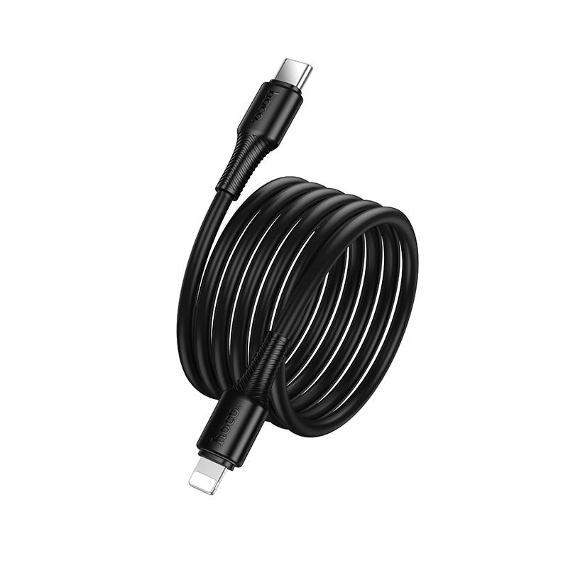 HOCO X120 BENEFICIO ΚΑΛΩΔΙΟ LIGHTNING, 1m, 27W, ΜΑΥΡΟ - Image 2