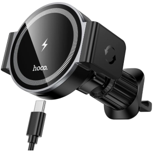 HOCO HW35 ΜΑΓΝΗΤΙΚΗ ΒΑΣΗ ΑΥΤΟΚΙΝΗΤΟΥ ΜΕ ΑΣΥΡΜΑΤΗ ΦΟΡΤΙΣΗ, MAGSAFE, ΜΑΥΡΗ