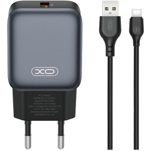 XO L152 ΦΟΡΤΙΣΤΗΣ 18W, ΜΕ ΚΑΛΩΔΙΟ TYPE-C, ΜΑΥΡΟΣ