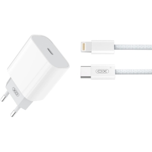 XO L129 ΦΟΡΤΙΣΤΗΣ 20W, ΜΕ ΚΑΛΩΔΙΟ LIGHTNING, ΛΕΥΚΟΣ
