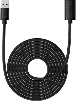 BASEUS AIRJOY ΚΑΛΩΔΙΟ ΕΠΕΚΤΑΣΗΣ, USB 3.0 MALE ΣΕ USB 3.0 FEMALE, 5M, ΜΑΥΡΟ