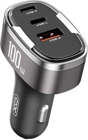 XO CC61 ΦΟΡΤΙΣΤΗΣ ΑΥΤΟΚΙΝΗΤΟΥ, 3 ΘΥΡΕΣ, 100W, ΜΑΥΡΟΣ