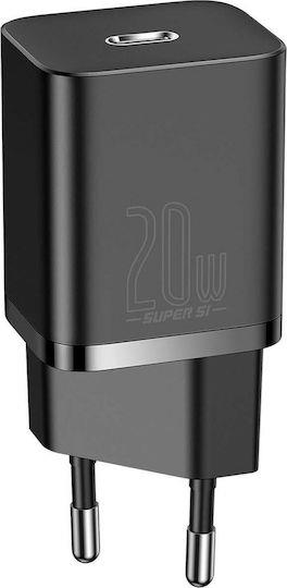 BASEUS SUPER SI ΦΟΡΤΙΣΤΗΣ ΓΡΗΓΟΡΗΣ ΦΟΡΤΙΣΗΣ, 20W, ΜΑΥΡΟΣ