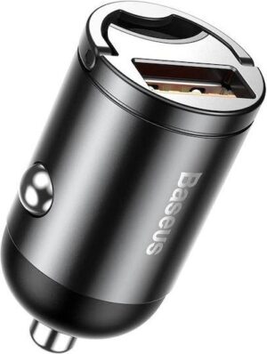 BASEUS TINY STAR MINI, ΦΟΡΤΙΣΤΗΣ ΑΥΤΟΚΙΝΗΤΟΥ ΓΡΗΓΟΡΗΣ ΦΟΡΤΙΣΗΣ, 1 ΘΥΡΑ, 30W, ΓΚΡΙ