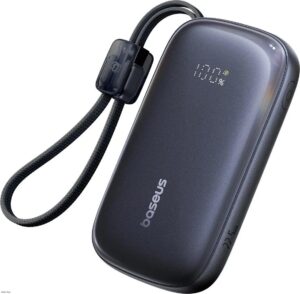 BASEUS ENERFILL FC21 QPOW3 ULTRA, POWERBANK, 20000MAh, ΜΕ  ΚΑΛΩΔΙΟ LIGHTNING, 22.5W, ΜΕ ΨΗΦΙΑΚΗ ΟΘΟΝΗ, ΜΑΥΡΟ