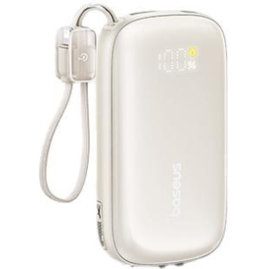 BASEUS ENERFILL FC21 QPOW3 ULTRA, POWERBANK, 10000MAh, ΜΕ ΑΠΟΣΠΩΜΕΝΟ ΚΑΛΩΔΙΟ LIGHTNING, 45W, ΜΕ ΨΗΦΙΑΚΗ ΟΘΟΝΗ, ΤΙΤΑΝΙΟ