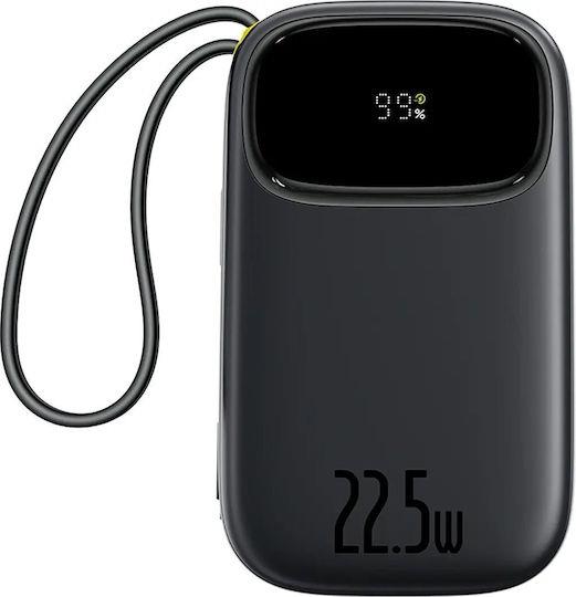 BASEUS ENERFILL FC31, POWERBANK, 20000MAh, ΜΕ 2 ΚΑΛΩΔΙΑ, 22.5W, ΜΕ ΨΗΦΙΑΚΗ ΟΘΟΝΗ, ΜΑΥΡΟ - Image 2