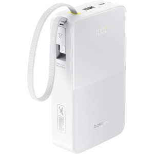 BASEUS ENERFILL FC51 BIPOW2 PRO, POWERBANK, 20000MAh, ΜΕ ΚΑΛΩΔΙΟ TYPE-C, 22.5W, ΜΕ ΨΗΦΙΑΚΗ ΟΘΟΝΗ, ΛΕΥΚΟ