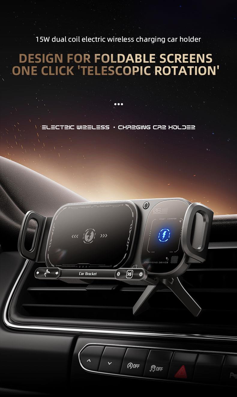 XO WX042 ΑΣΥΡΜΑΤΟΣ ΦΟΡΤΙΣΤΗΣ ΑΕΡΑΓΩΓΟΥ ΑΥΤΟΚΙΝΗΤΟΥ, 15W, ΜΑΥΡΟΣ - Image 2