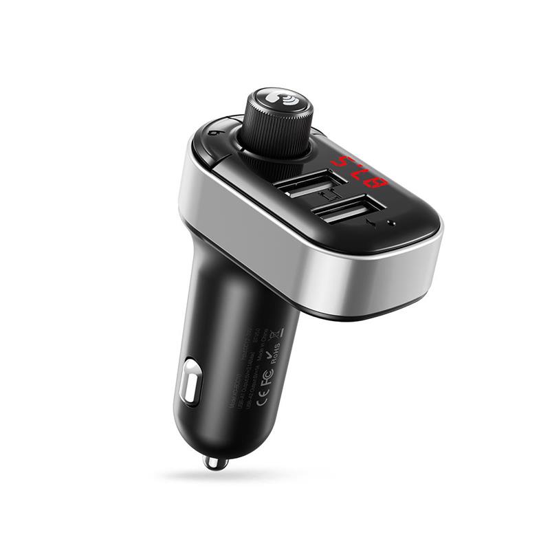 XO BCC10 SMART BLUETOOTH TRANSMITER ΚΑΙ ΦΟΡΤΙΣΤΗΣ, 2 ΘΥΡΕΣ, ΜΑΥΡΟ