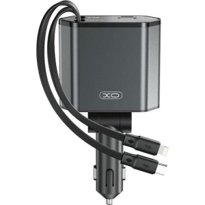 XO BCC71 ΦΟΡΤΙΣΤΗΣ ΑΥΤΟΚΙΝΗΤΟΥ, 2 ΕΝΣΩΜΑΤΩΜΕΝΑ ΚΑΛΩΔΙΑ, 2 ΘΥΡΕΣ, 108W, ΜΑΥΡΟ