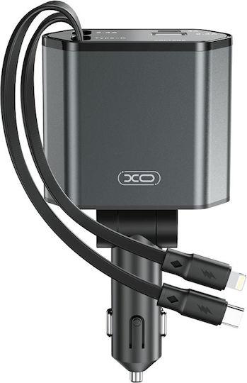 XO BCC71 ΦΟΡΤΙΣΤΗΣ ΑΥΤΟΚΙΝΗΤΟΥ, 2 ΕΝΣΩΜΑΤΩΜΕΝΑ ΚΑΛΩΔΙΑ, 2 ΘΥΡΕΣ, 108W, ΜΑΥΡΟ