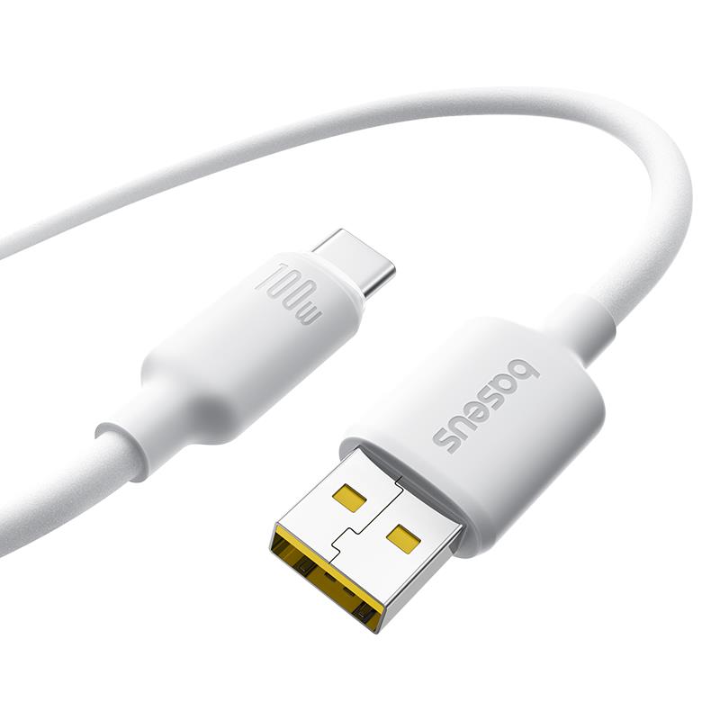 BASEUS FOAMED SILICONE, ΚΑΛΩΔΙΟ ΓΡΗΓΟΡΗΣ ΦΟΡΤΙΣΗΣ, TYPE-C, 100W, 2M, ΜΑΥΡΟ