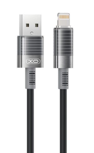 XO NB-Q282A ΚΑΛΩΔΙΟ ΣΙΛΙΚΟΝΗΣ LIGHTNING 6A, ΜΑΥΡΟ