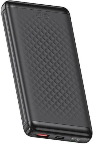 XO PB308, POWERBANK, 10000MAh, 2 ΘΥΡΕΣ, ΜΑΥΡΟ