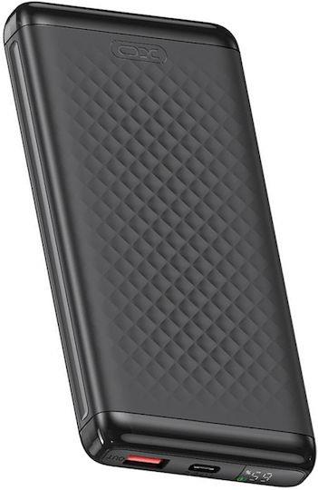 XO PB308, POWERBANK, 10000MAh, 2 ΘΥΡΕΣ, ΜΑΥΡΟ