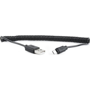 CABLEXPERT ΚΑΛΩΔΙΟ MICRO USB SPIRAL , 1.8m BLACK
