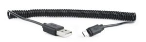 CABLEXPERT ΚΑΛΩΔΙΟ MICRO USB SPIRAL , 1.8m BLACK