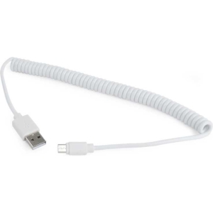 CABLEXPERT ΚΑΛΩΔΙΟ MICRO USB SPIRAL , 1.8m WHITE